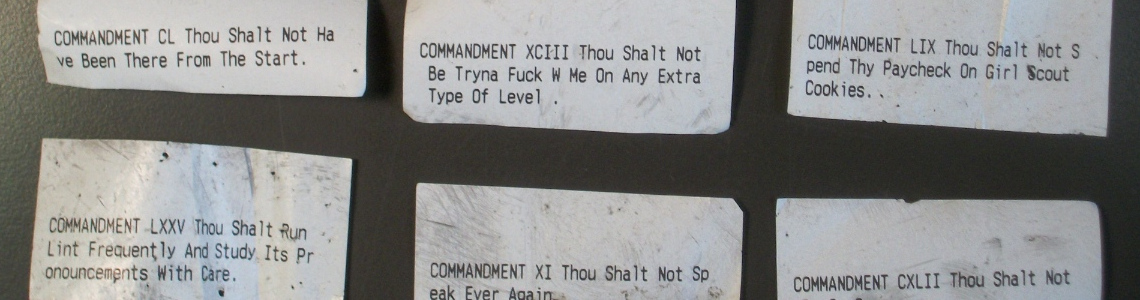 Commandments banner image